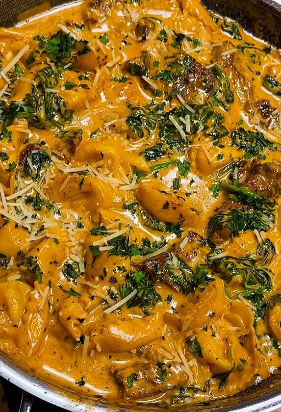 garlic steak tortellini