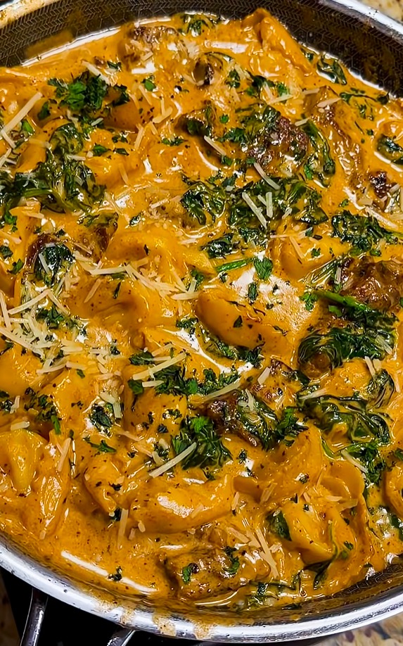 garlic steak tortellini 