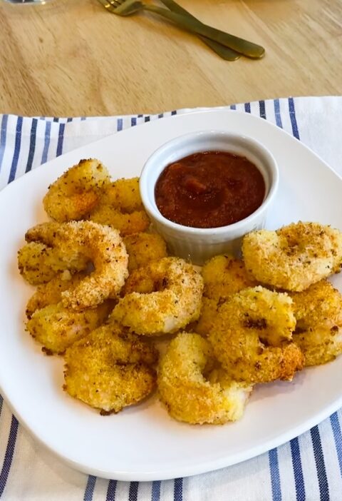 Air fryer garlic parmesan shrimp