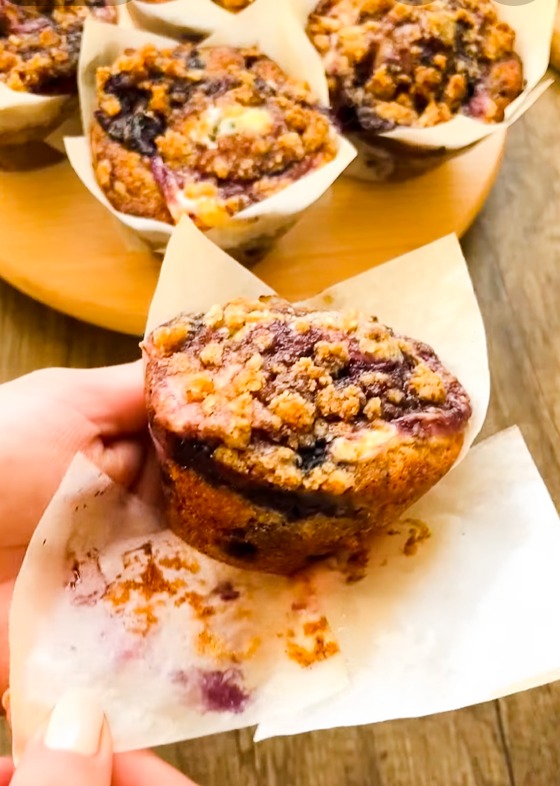 Blueberry cream cheese muffin