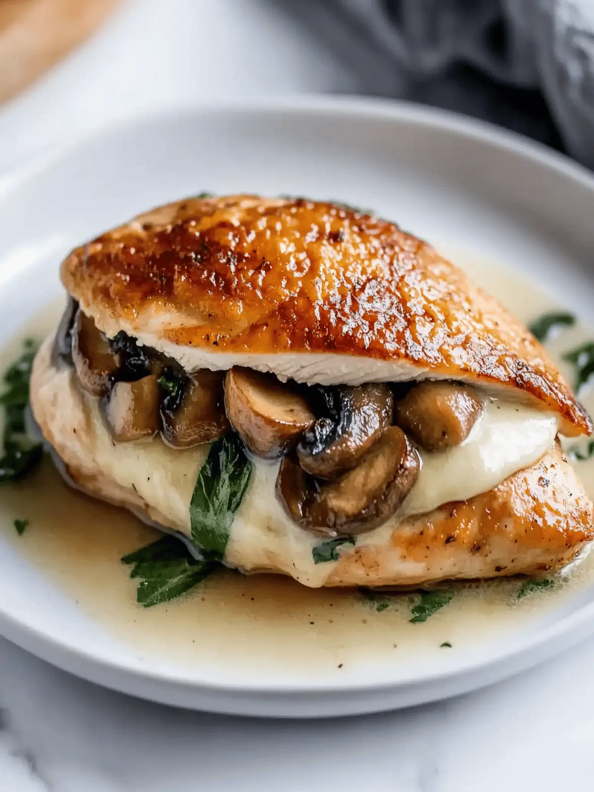 Mushroom stuffed chicken breast - Mushroom stuffed chicken breast