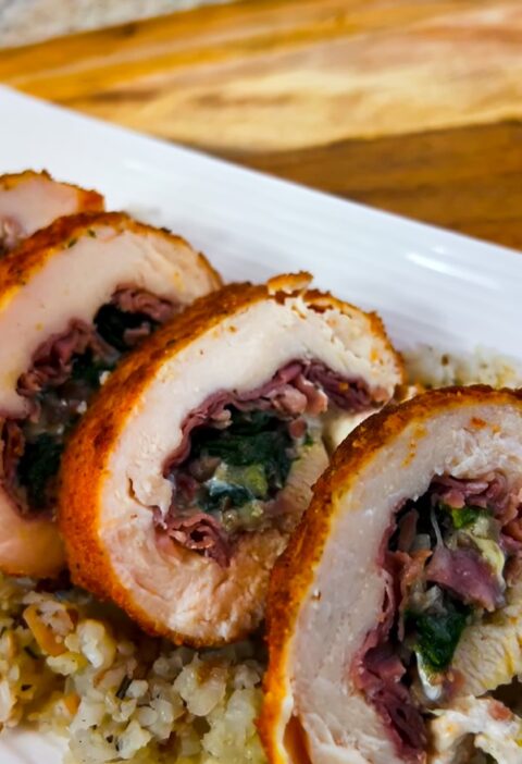 mushroom stuffed chicken breast