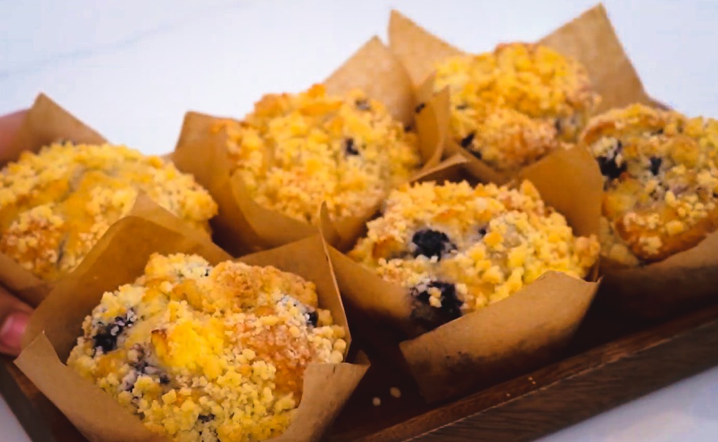 Blueberry cream cheese muffin