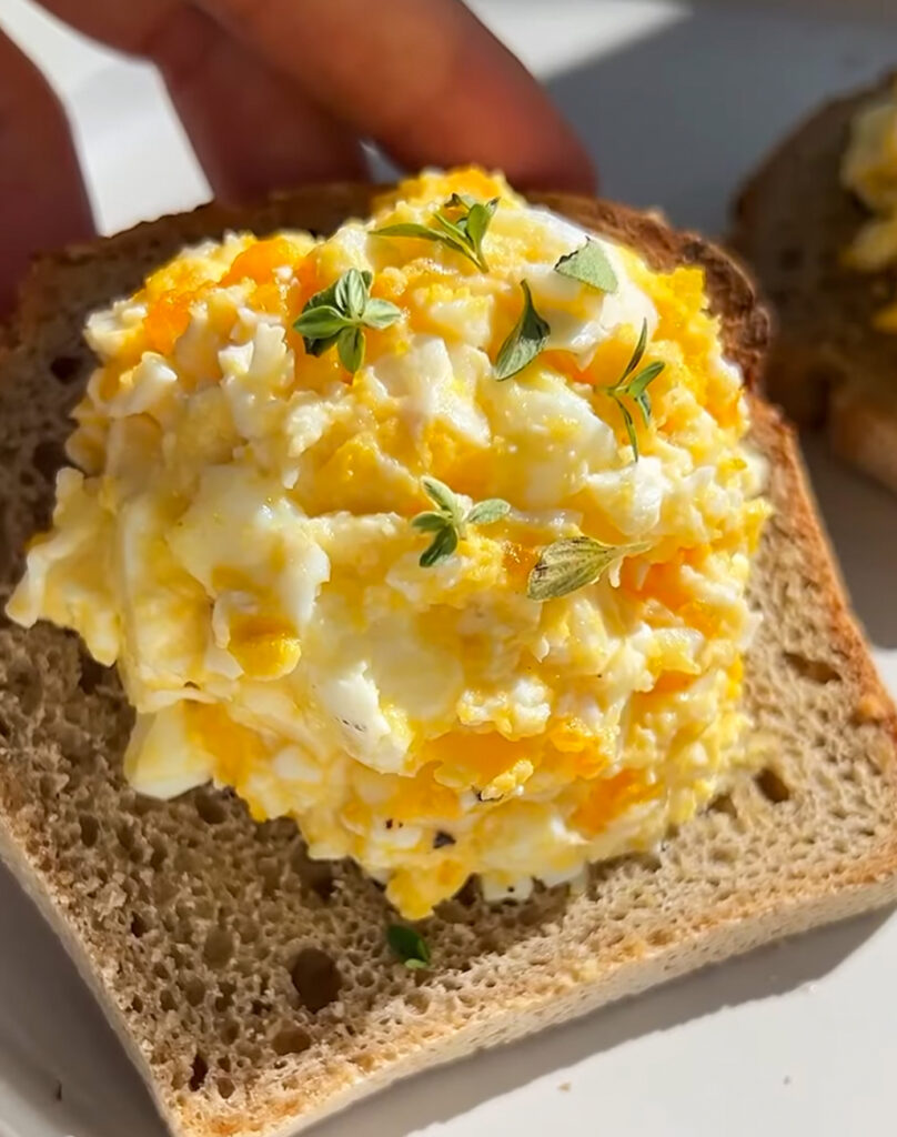 Feta egg Mediterranean recipe