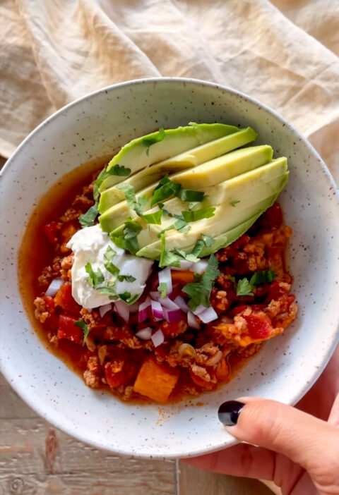 Sweet potato turkey chilli