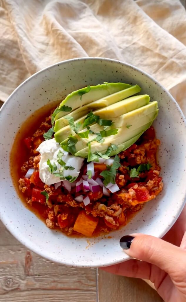 Sweet potato turkey chilli