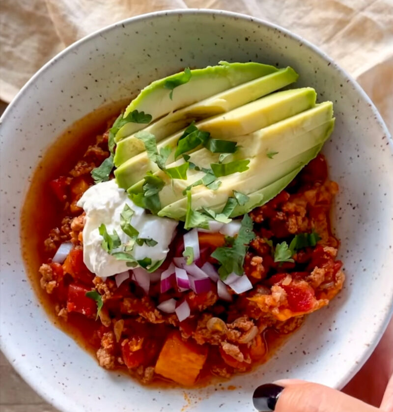 Sweet potato turkey chilli