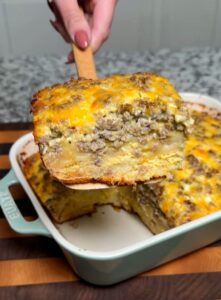beef cheese and egg casserole 
