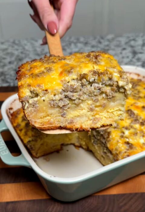 beef cheese and egg casserole