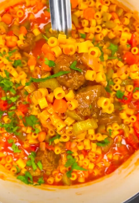 HEARTY meatball soup