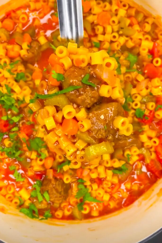 HEARTY meatball soup