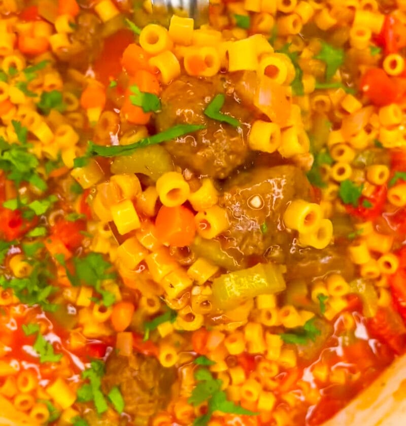 HEARTY meatball soup