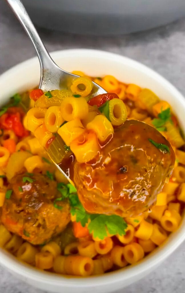 Italian meatball soup