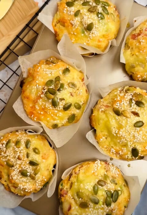 Ham and cheese muffin