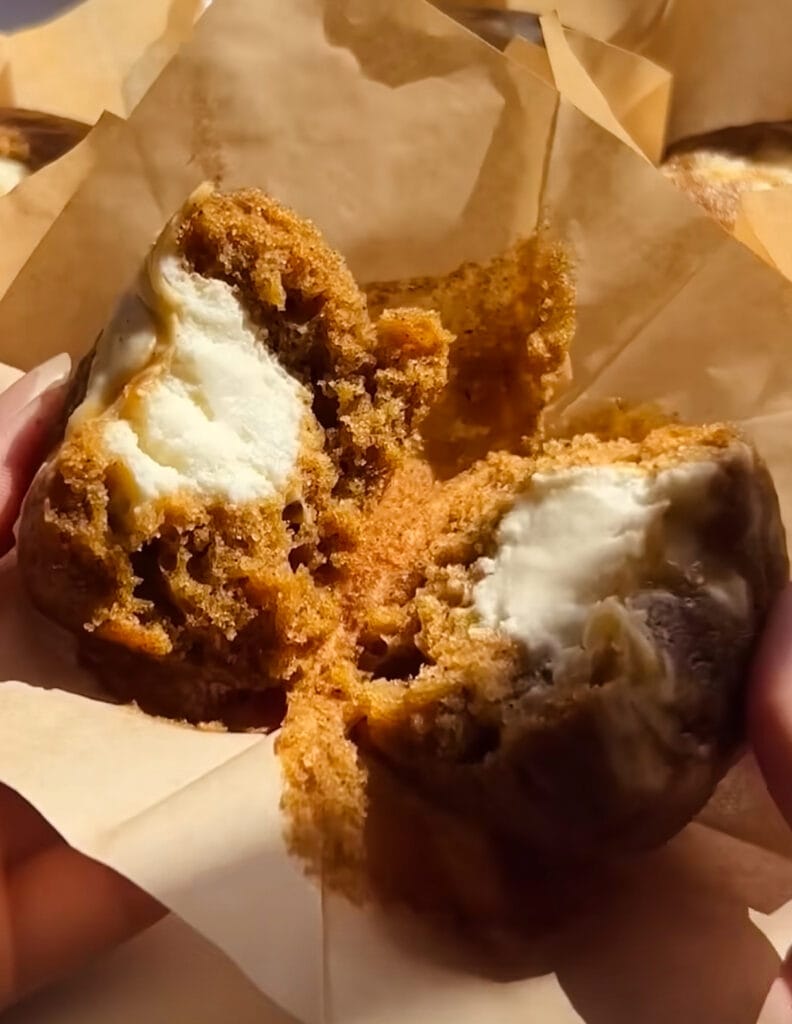 Pumpkin cream cheese muffin