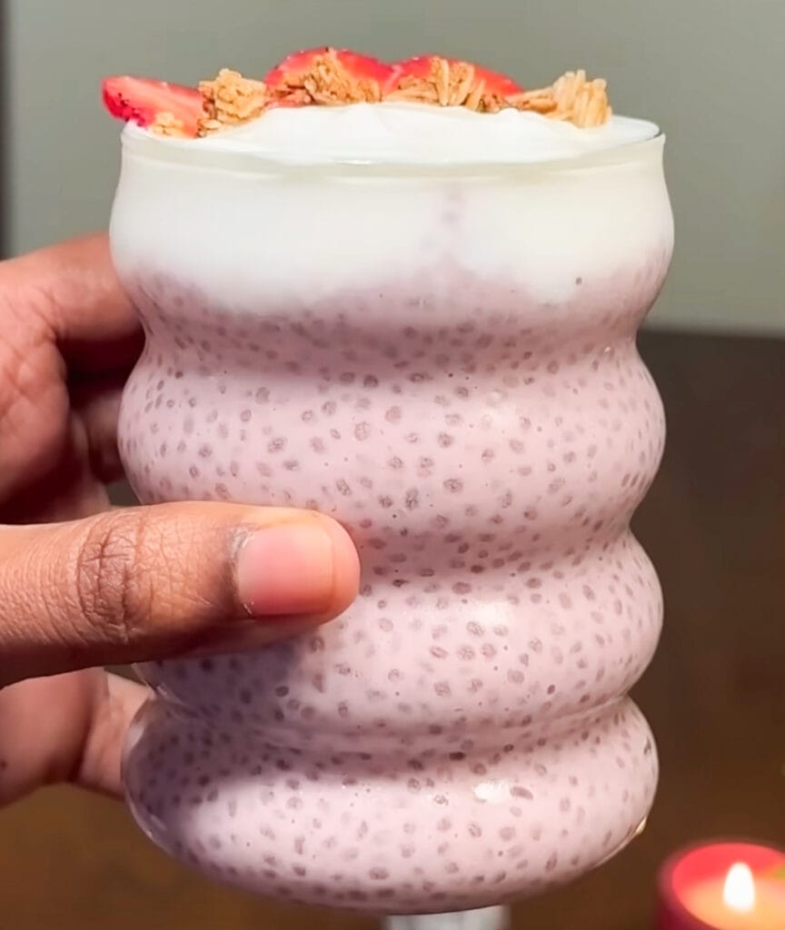 Strawberry chia pudding