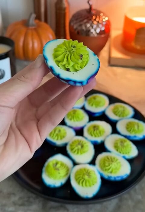 Spooky Spider Deviled Eggs