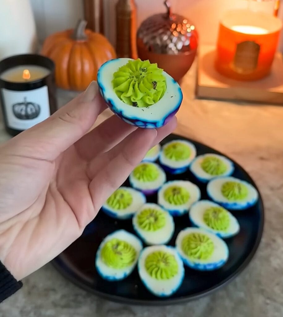 Spooky Spider Deviled Eggs