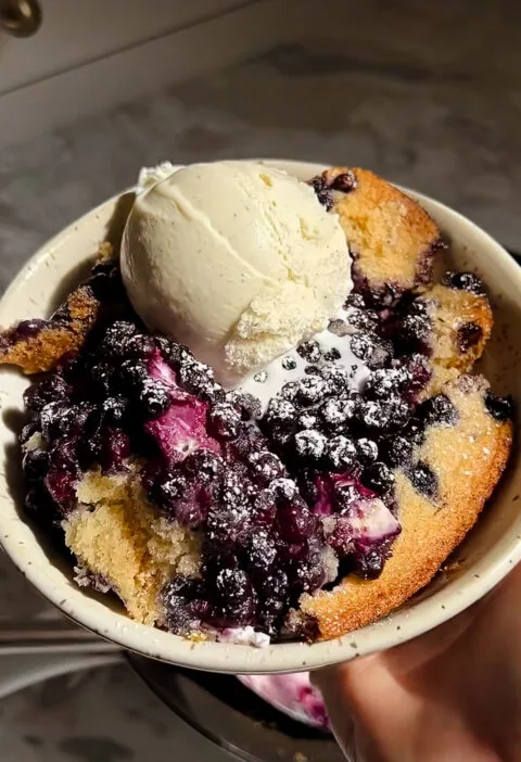 Blueberry cobbler