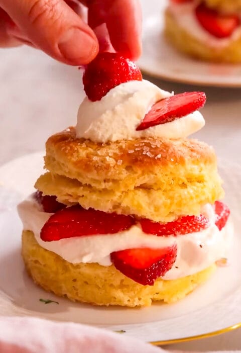 Vibrant strawberry shortcake