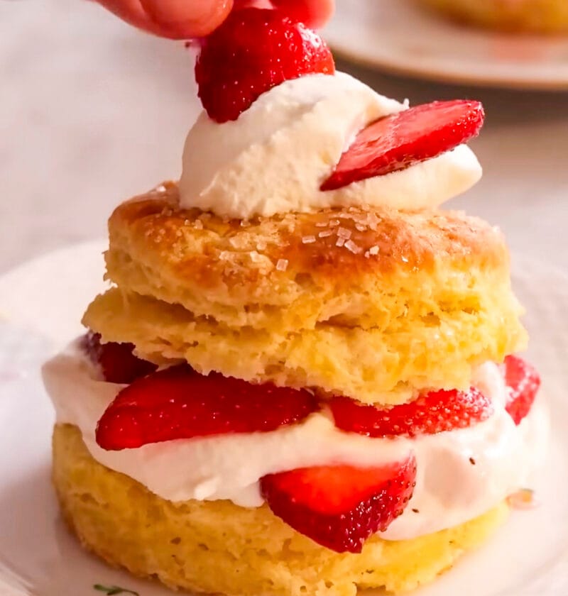 Vibrant strawberry shortcake