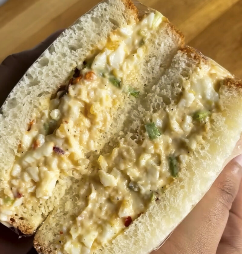 Chipotle egg sando