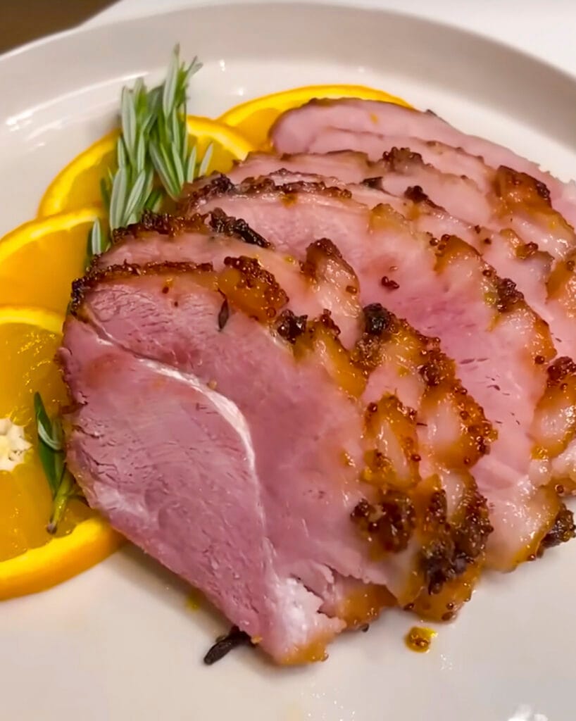 Honey glazed ham