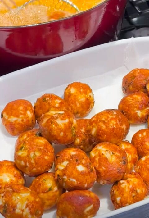 Light & zesty crab balls